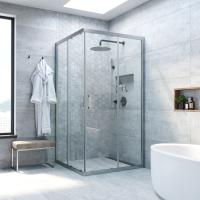 Душевой уголок Vegas Glass ZA NOVO 90 07 01 профиль хром матовый, стекло прозрачное