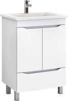 Тумба с раковиной Vigo Grani 60 напольная, 2 дверцы, 1 ящик, белая
