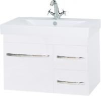 Тумба с раковиной Misty Эмилия 75 подвесная белая