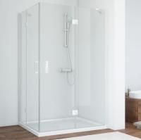 Душевой уголок Vegas Glass AFA-F 120*80 01 01 R профиль белый, стекло прозрачное