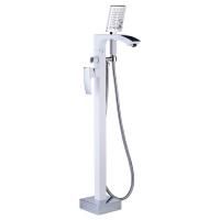 Напольный смеситель для ванны Gappo Jacob G3007-8 белый/хром