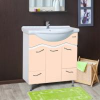 Тумба с раковиной Bellezza Мари 75 белая/бежевая