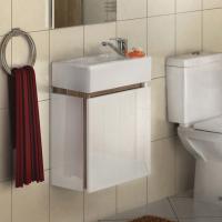 Тумба с раковиной Aquaton Эклипс М светлый эбони L