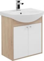 Тумба с раковиной Aquanet Грейс 60 2 фасада, дуб сонома