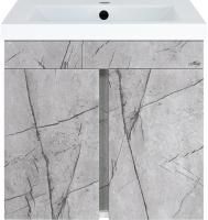 Тумба с раковиной Misty Торос 60 серый мрамор