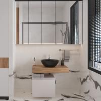 Мебель для ванной VitrA Ольборг 50: столешница 80, без отверстий, дуб французский + тумба 50