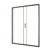 Душевая дверь в нишу Taliente TA-140-1CB, профиль черный матовый, стекло прозрачное