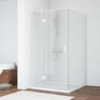 Душевой уголок Vegas Glass AFP-Fis 110*90 01 01 L профиль белый, стекло прозрачное