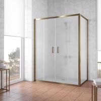 Душевой уголок Vegas Glass Z2P+ZPV TUR NOVO h1900 180*80 05 10 профиль бронза, стекло сатин