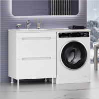 Тумба с раковиной Misty Байкал 70 L под стиральную машину, раковина Гавана 130