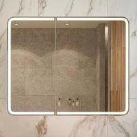 Зеркало-шкаф Stworki Ольборг МВК080 100, с подсветкой, с розеткой