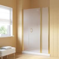 Душевая дверь в нишу Vegas Glass EP-2F LUX 170 09 10 R профиль золото глянцевое, стекло сатин