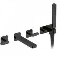 Смеситель для ванны Webert Living LV720901560 с внутренней частью, черный матовый