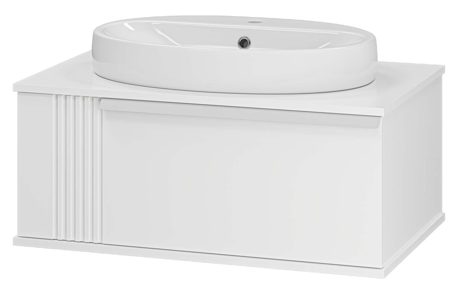 Тумба с раковиной Brevita Savoy 80 подвесная, белая