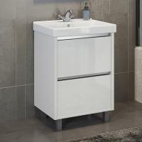 Тумба с раковиной Comforty Дублин 60 белый глянец