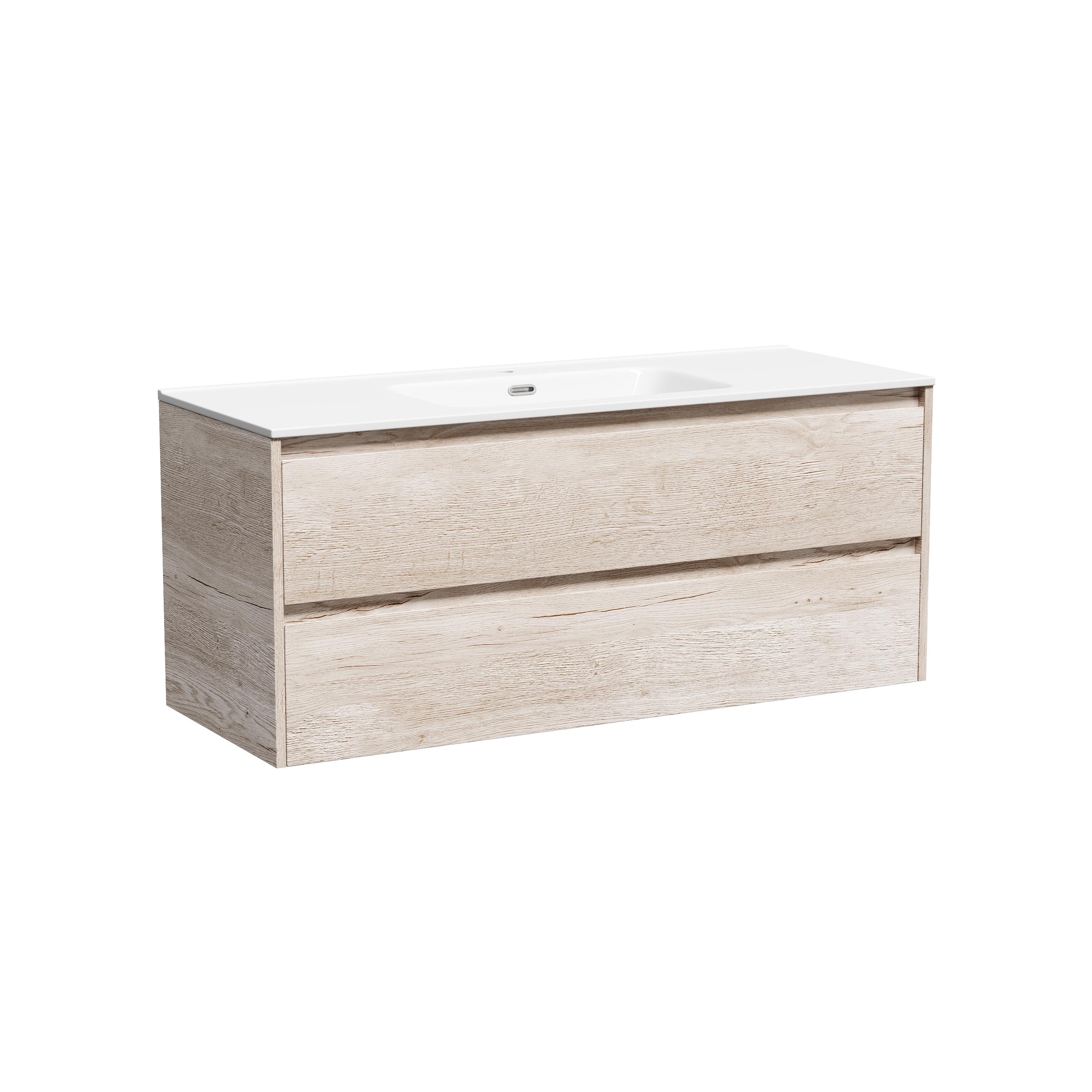 Тумба с раковиной Sancos Libra 120 дуб галифакс натуральный, подвесная
