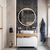 Мебель для ванной с раковиной Duravit Luv 60: столешница 100, дуб французский, без отверстий + 2 тумбы 50