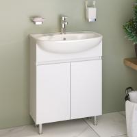 Тумба с раковиной Runo Лада 60 белая