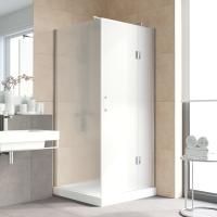 Душевой уголок Vegas Glass AFP-Fis LUX 90*110 08 10 R профиль глянцевый хром, стекло сатин