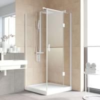 Душевой уголок Vegas Glass AFP-Fis LUX 110*120 01 crystalvision R профиль белый, стекло crystalvision