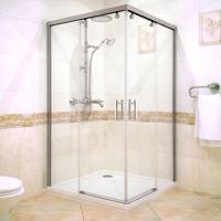 Душевой уголок GuteWetter Slide Rectan GK-864 левая 95x75 см стекло бесцветное, профиль хром