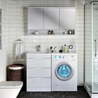 Мебель для ванной Runo Орион 60 R под стиральную машину, раковина лайт