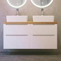 Тумба с раковиной Jorno Wood 120, белая