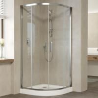 Душевой уголок Vegas Glass ZS 100 08 01 профиль глянцевый хром, стекло прозрачное