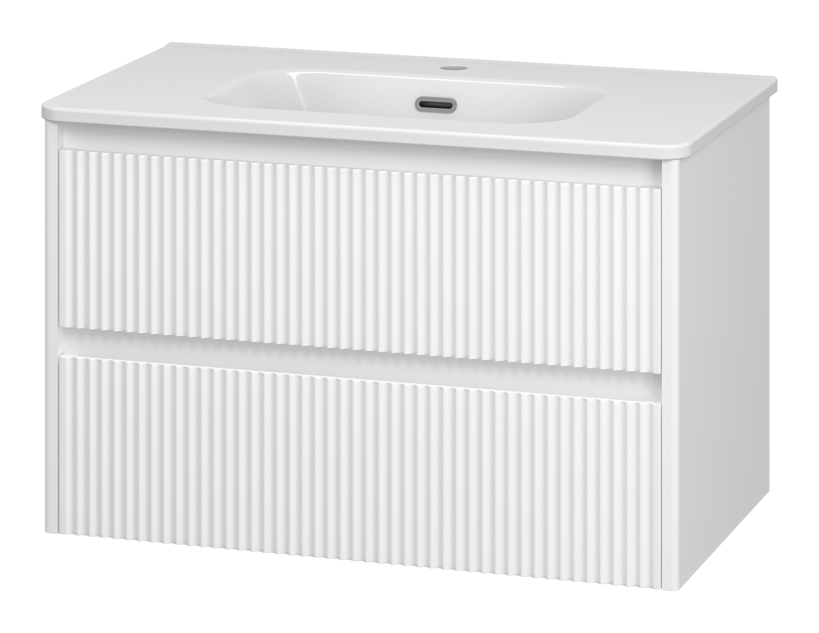 Тумба с раковиной Brevita Riva 80 подвесная