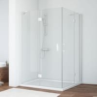 Душевой уголок Vegas Glass AFA-F 120*110 01 01 L профиль белый, стекло прозрачное