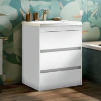 Тумба с раковиной Art&Max Family 60 напольная, Bianco Lucido