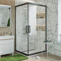Душевой уголок Stworki Дублин 95x95 см профиль черный матовый