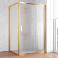 Душевой уголок Vegas Glass ZP+ZPV 120*100 09 02 профиль золото, стекло шиншилла