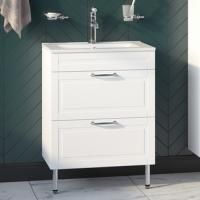 Тумба с раковиной Iddis Oxford 80, напольная, белая