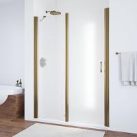 Душевая дверь в нишу Vegas Glass EP-F-1 140 05 10 L профиль бронза, стекло сатин