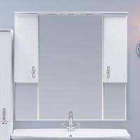 Зеркало-шкаф Misty Сицилия 105 с подсветкой, белая эмаль