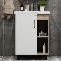 Тумба с раковиной Onika Тимбер 60.01 белая, дуб сонома