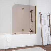 Шторка на ванну Vegas Glass E2V 120 05 05 R профиль бронза, стекло бронза