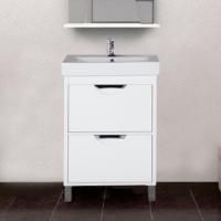 Тумба с раковиной Aquanet Гретта 60 2 ящика белая