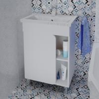 Тумба с раковиной 1MarKa Nuvo 70Н напольная, белый глянец