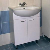 Тумба с раковиной Runo Уют 60 белая