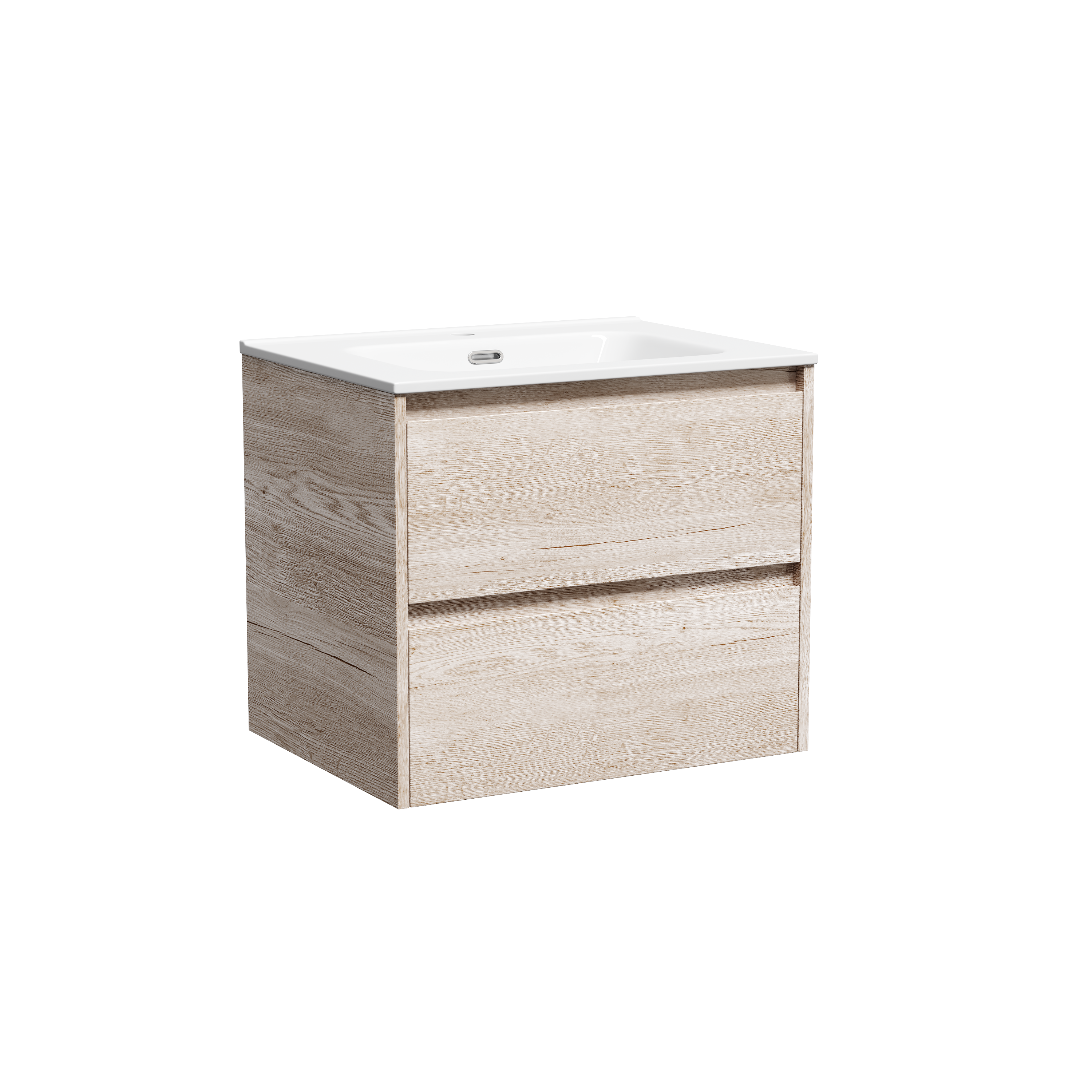 Тумба с раковиной Sancos Libra 60, дуб галифакс натуральный, подвесная