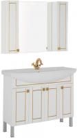 Мебель для ванной Aquanet Честер 105 белая, патина золото