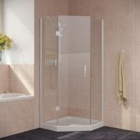 Душевой уголок Vegas Glass AFA-Pen LUX 90 01 crystalvision L профиль белый, стекло crystalvision