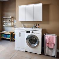 Мебель для ванной Runo Лира 45 R под стиральную машину, раковина лайт