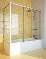 Шторка на ванну GuteWetter Practic Part GV-413A правая 198x70 см стекло бесцветное, профиль матовый хром