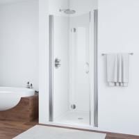 Душевая дверь в нишу Vegas Glass GPS 80 08 01 L профиль глянцевый хром, стекло прозрачное