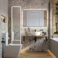 Мебель для ванной Diwo Элиста 100 светлое дерево, с раковиной Moduo 40 Ring