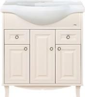 Тумба под раковину Misty Шармель 80 светло-бежевая эмаль