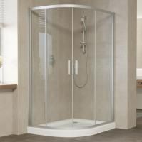 Душевой уголок Vegas Glass ZS-F 120*100 07 01 профиль матовый хром, стекло прозрачное